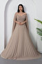 Strapless Neckline Pleated Tulle Dress Dmn0354 - 4