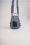 Stone Detailed Denim Mini Women's Shoulder Bag Black Blue Stylish Daily Bag 13X20X6 cm - 5