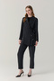 Black Suit with Shawl Collar and Tie Detail 1744 - 3