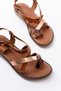 Zri̇n-205-08 Premium Taba Garni Orthopedic Genuine Leather Women's Sandals - 4