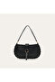 Women's Black Handbag with Stitching Detail