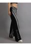 Custom Design Elastic Waist Wide Leg Loose Fit Washable Two-Piece Denim Jean Pants-Custom Design Elastic Waist Wide Leg Loose Fit Washable Two-Piece Denim - 3