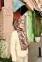 Noa Batik Patterned Shawl - Brown - 3