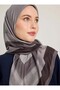 Gray Frame Patterned Soft Scarf - - 3