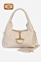 Nora Genuine Suede Shoulder Bag with Metal Buckle