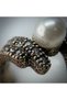 Bronze Vintage Women's Ring Authentic Margazite Worked Pearl Stripe Model Adjustable - 2