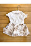 Eid Retro Floral Summer Baby Collar Short Poplin Baby Dress - Brown - 5