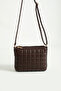 Women's Faux Leather Quilted Patterned Crossbody Bag with Adjustable Strap - 7