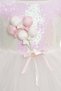 Girl Child 3-7 Years Old Balloon Bouquet Crown Detailed Tulle Dress Ecru - 3