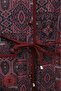طقم دابيل مع سترة بأزرار علوية وجيب وحزام وبنطلون منقوش - لون بورجوندي - 5