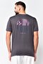Men Regular Fit Embroidered Logo Short Sleeve T- Shirt, Dark Grey - 4