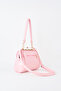 Women's Butterfly Pink Gold Accessory 4-Compartment Bag with Zipper Closure Handbag and Shoulder Bag - 3