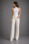 Lycra Striped Palazzo Trousers - - 2