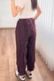 Crinkled Fabric Balloon Plum Shalwar Trousers - 4