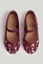 Brown Floral Ballerina Shoes - 2