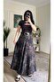 Belt Detail Draped Skirt - 4