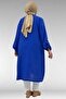 68031 Plus Size Linen Shirt with Stripe Detail - Cobalt Blue - 5