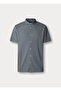 Blue Cotton Blend Men Premium Polo T-Shirt
