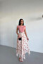 Crew Neck Skirt Chiffon Polka Dot Dress - 2