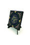 طاولة مكتبية من MDF مطبوعة ومطرزة بالذهب مقاس 10x10 1H-BsmlGld1