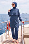 Parachute Full Covered Hijab Swimsuit 20251 Indigo - 2