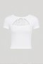 Women's Tie-Detail Crop T-Shirt, Low-Cut Modern Cut Stylish Top - 4