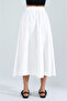 Women's A-Line High Waist Pocketed Flowy Flared Skirt - Textured Linen - 7