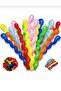 Set of 100 Mixed Color Twisted Balloons - Serrated Shaped Balloons