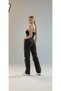 Women's High Waist Black String Ripped Wide Leg Jeans Lycra Jeans - 3