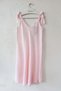 Pink-White V-Neck Striped Shoulder Tie Casual Muslin Woven Dress 100 56 - 2