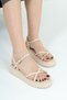 Diana Flip Flop Thermo Non-Slip Sole Gold Stone Detailed Sandals