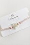Ilkeshop Star Pearl Crystal Macrame Rope Bracelet - (222104) Pink - 3