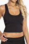 Women's Crop Athlete Strap Basic Flexible Casual Sports Blouse
