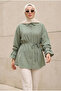 Women's Trendy Ruffle Sleeve Belted Poplin Hijab Shirt - 7