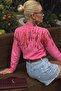 Women's Fuchsia Judge Collar Patterned Shirt Arm-25Y001013 - 2