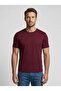 5-Pack Premium 100% Organic Cotton Basic Slimfit Khaki-Black-Navy Blue-Burgundy-Smoked Men's T-Shirt - 3