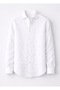 Ecru Color Long Sleeve Linen Shirt