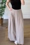 Details at the Waist, Elastic Waist Skirt Pants 51204 - 3