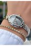 Bead Model-Steel Cord-Women's Wristwatch-Gold Silver Color-2 Years Warranty-Bracelet Gift Hmk4Bc2