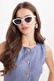 Women's standard fit regular cut 100% cotton crew neck sleeveless striped blue vest skirt set - 3
