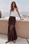 Women's A-Line Half Lining Detailed Lace Maxi Skirt