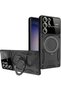 Ilkeshop New Galaxy S25 Ultra Case with Joy Lens Stand Cover (220318) - Black