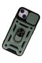 Ilkeshop New iPhone 14 Case Pars Silicone with Lens Ring (234826) - Green - 3