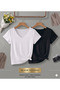 2 Pieces of Plain Regular Fit Women's (V-Neck) T-Shirt