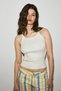 Aurelie women's soft and flexible fabric organic cotton u-neck ecru tank top