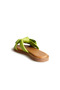 Nira Neon Green Genuine Leather Women's Slippers - 4