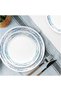 Ocean Blues 16pc, Chip & Break Resistant Dinnerware Set, Service for 4, Dinner Plates and Dinner Bowls, White - 2
