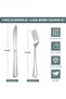 SANTUO 12 Piece Silverware Set with 6 Dinner Knives and 6 Dinner Forks, Stainless Steel