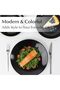 – 6 x Plate/Dinner Plate Set Stoneware Ceramic Tableware Set - Le Papillon Collection (Black, 26 cm) - 7