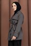 Short Windbreaker Belted Trench Coat Gray - 4